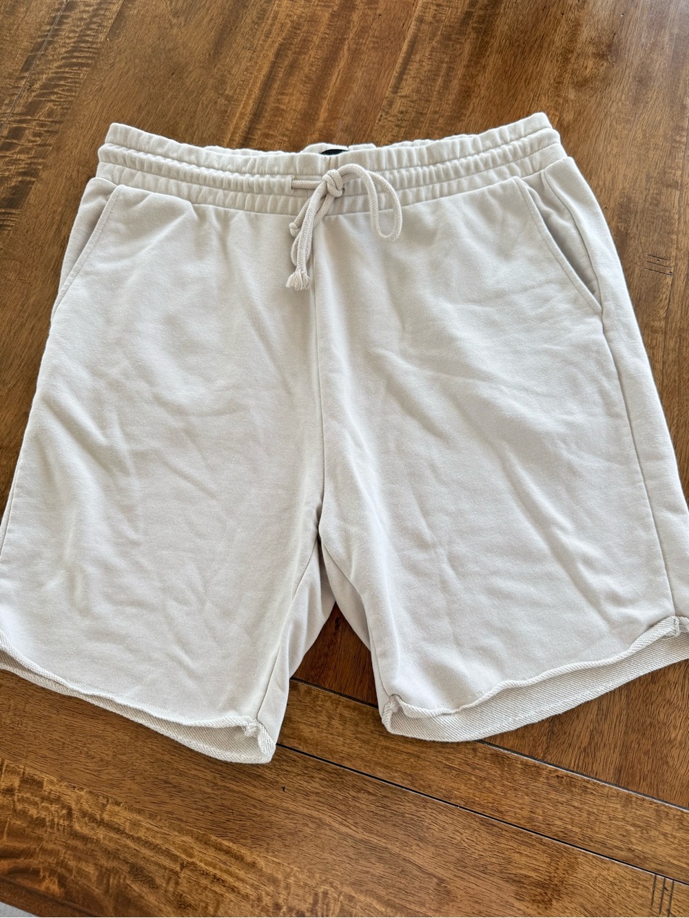 H&M Men's Drawstring Athletic Shorts - Off-White